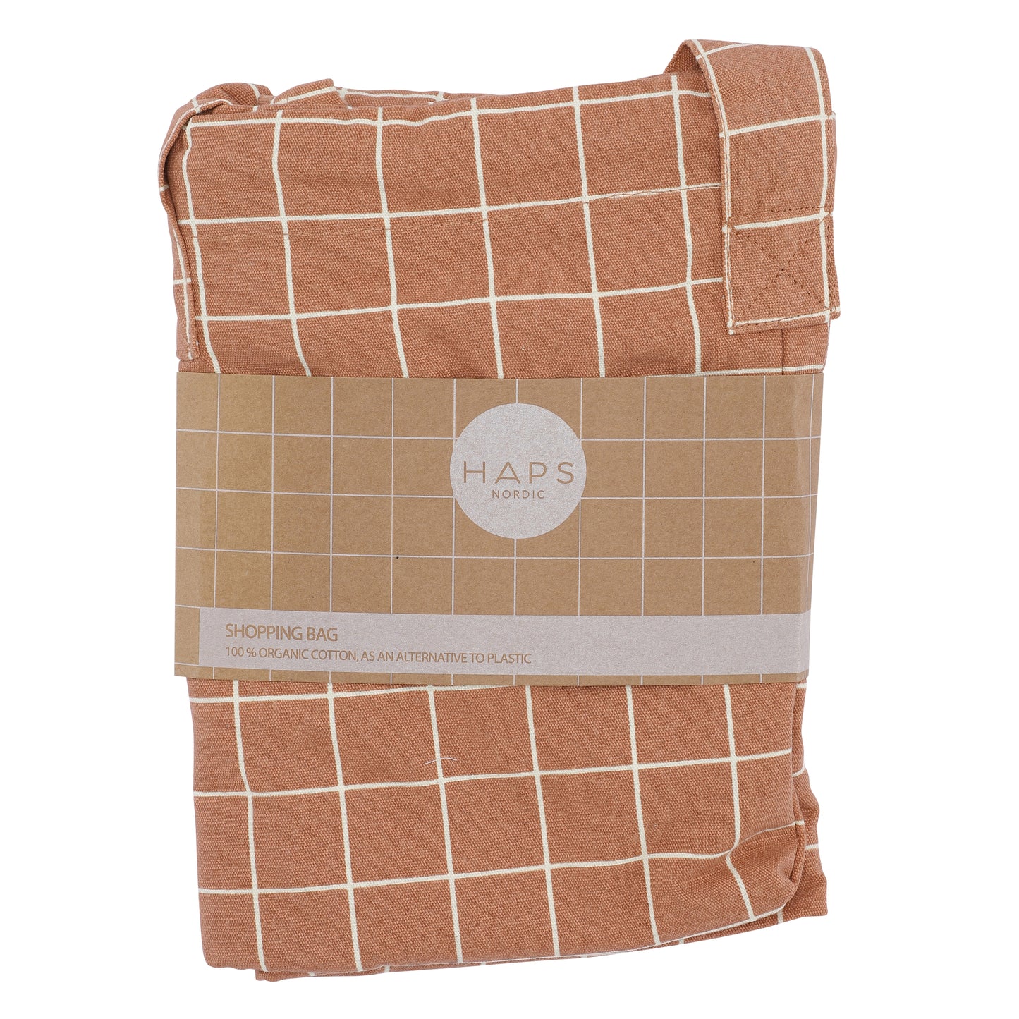 Haps shopping bag | טרקוטה משובץ