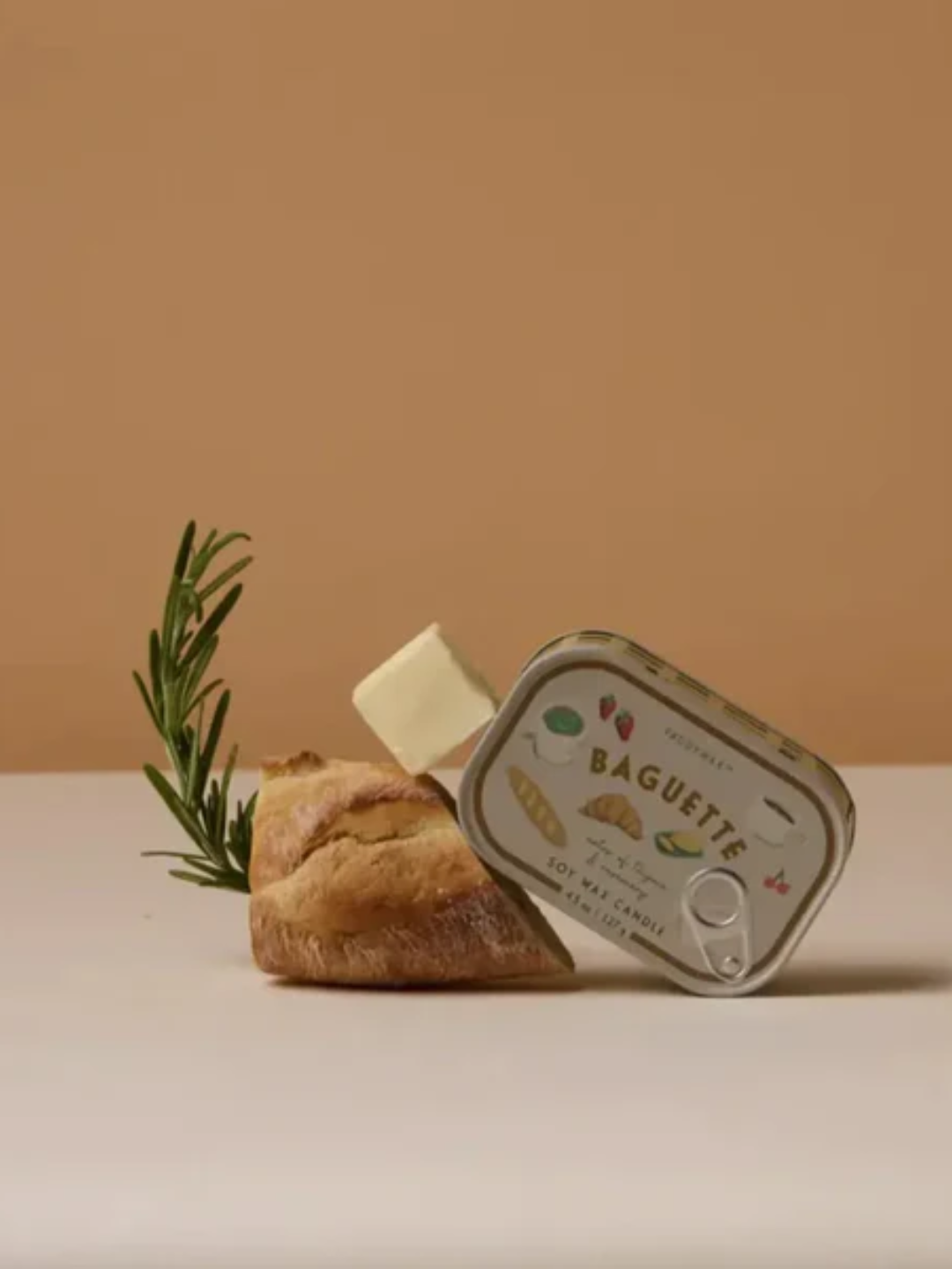נר שעווה טבעית | French Baguette