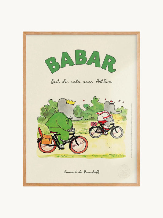 Babar Fait du Velo Avec Aethur | 1931