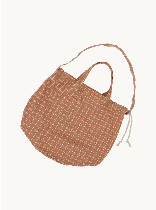 Haps shopping bag | טרקוטה משובץ